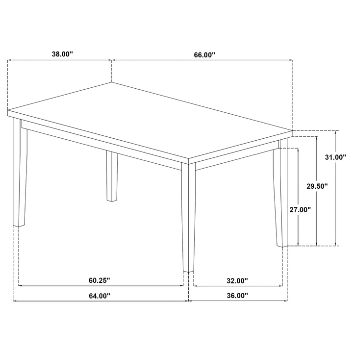 Andrews - 7 Piece Rectangular Dining Set - White And Light Ash