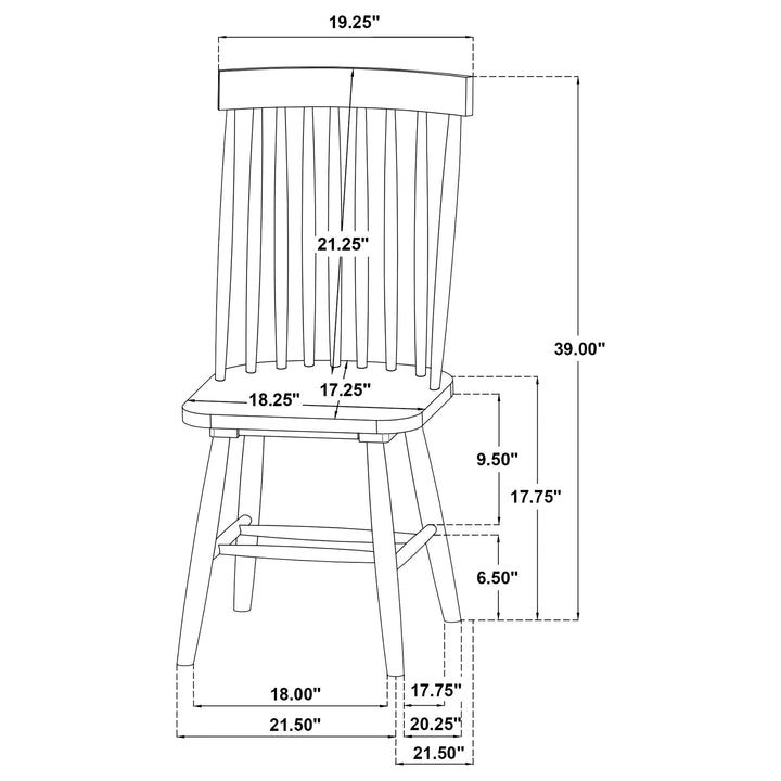 Andrews - 7 Piece Rectangular Dining Set - White And Light Ash
