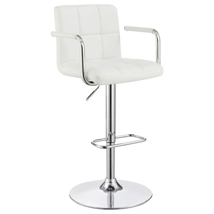 Coaster Furniture Palomar - Adjustable Height Bar Stool - White And Chrome