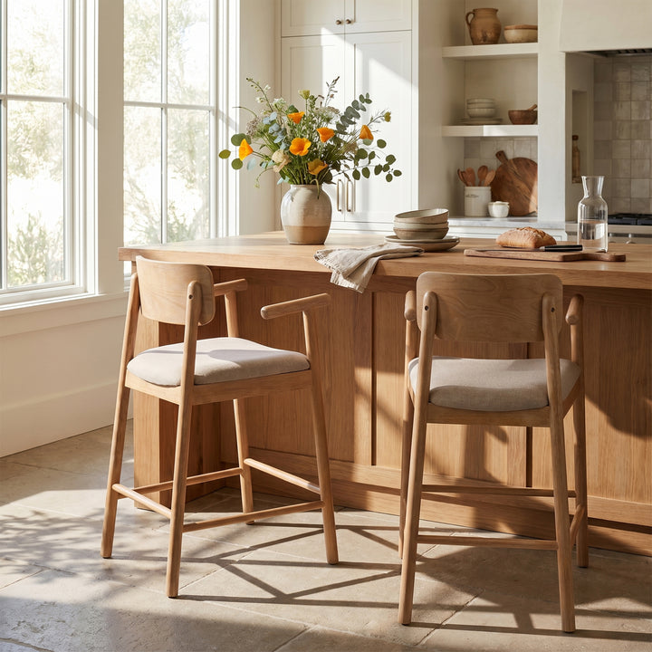Alaya Counter Stool – Natural/Beige (Set of 2)