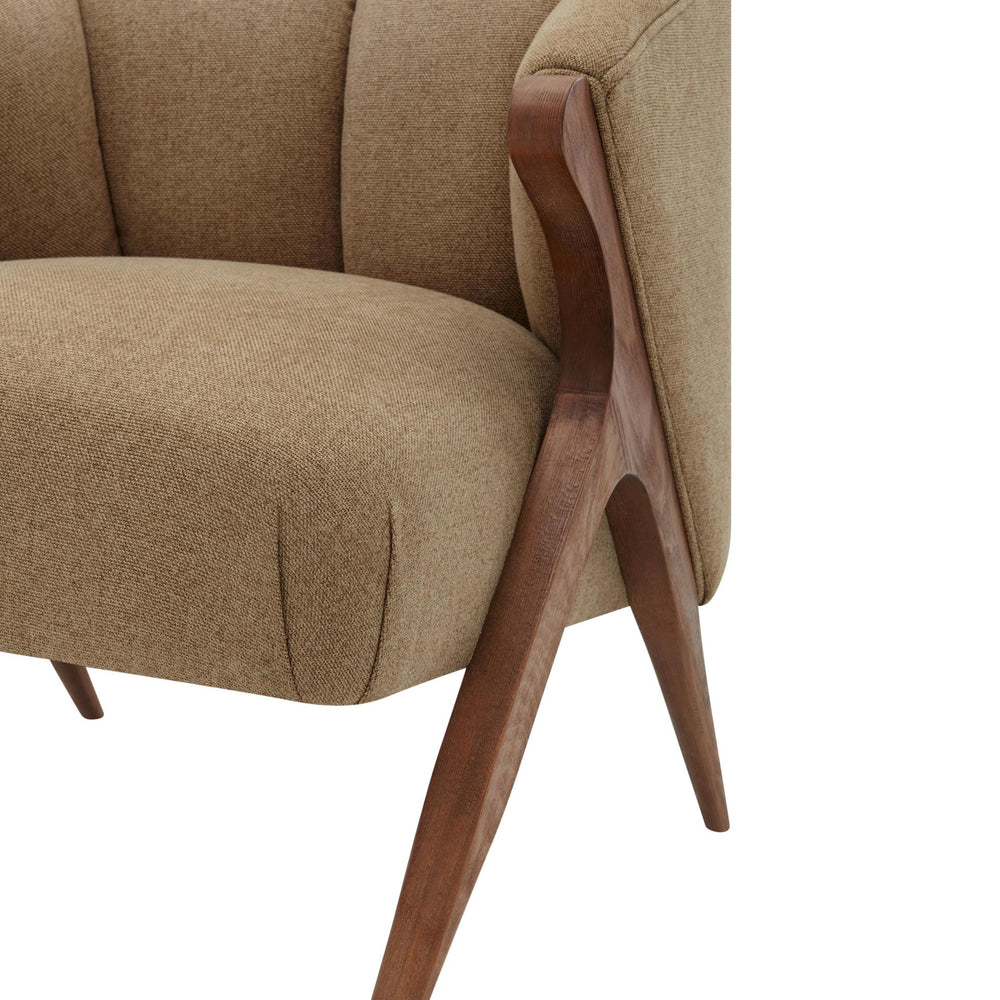 Florence Fabric Accent Chair Brown Legs - Havana Cream - view 9