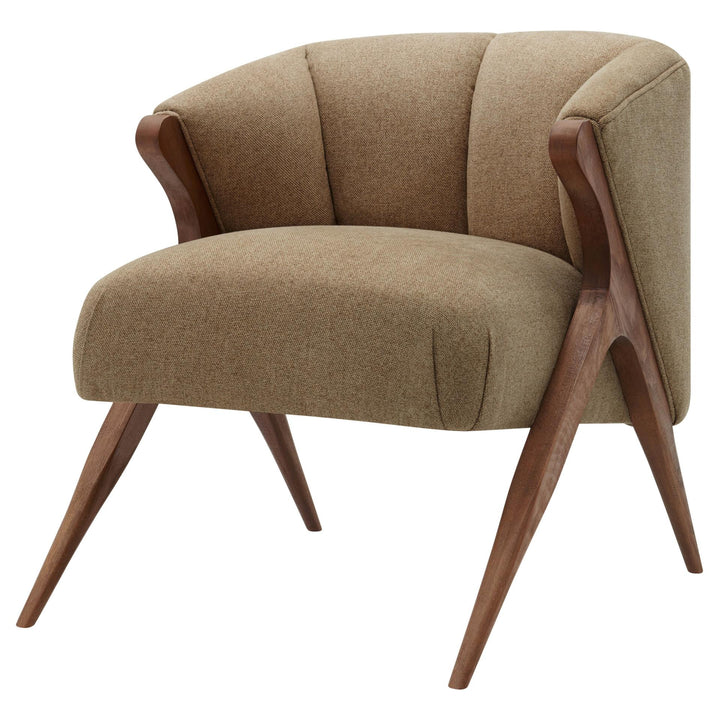 Florence Fabric Accent Chair Brown Legs - Havana Cream