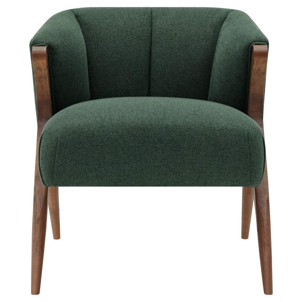Florence Fabric Accent Chair Brown Legs - Havana Green - view 5
