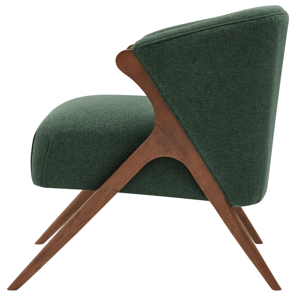 Florence Fabric Accent Chair Brown Legs - Havana Green - view 6
