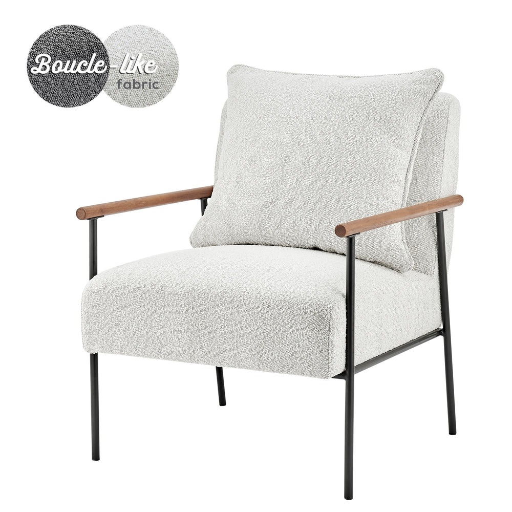 Quinton Boucle Accent Arm Chair - Boucle Beige