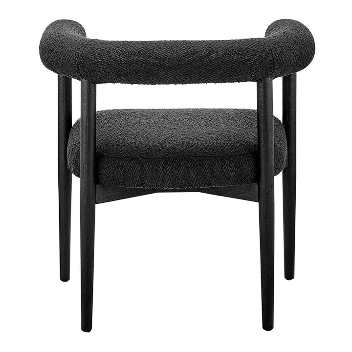 Keanu Boucle Dining Arm Chair Black Legs - Boucle Black - view 6