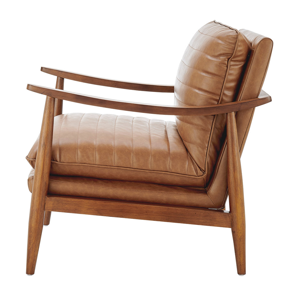 Edmond Faux Leather Accent Arm Chair - Vintage Cider - view 4