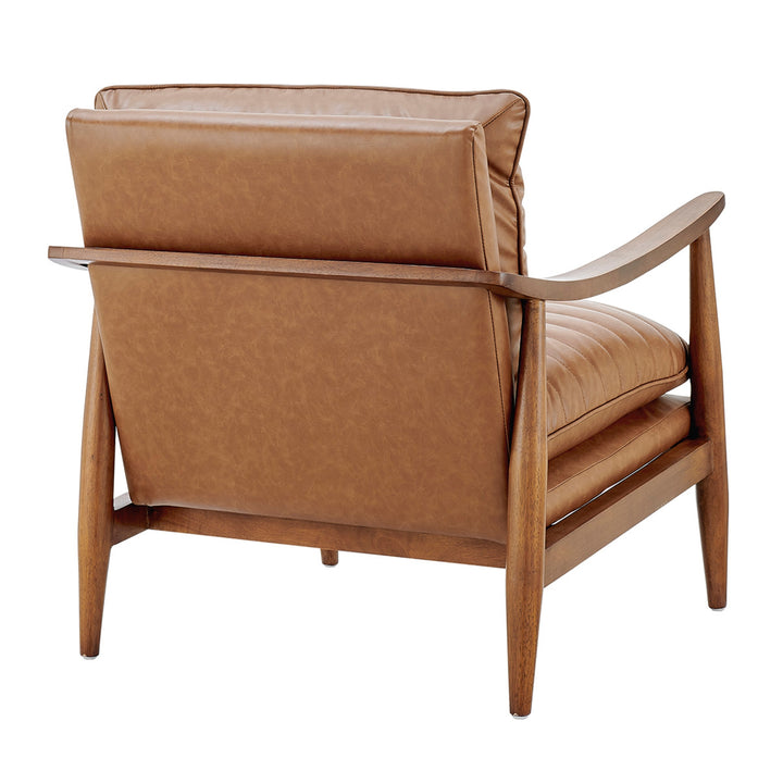 Edmond Faux Leather Accent Arm Chair - Vintage Cider - view 6