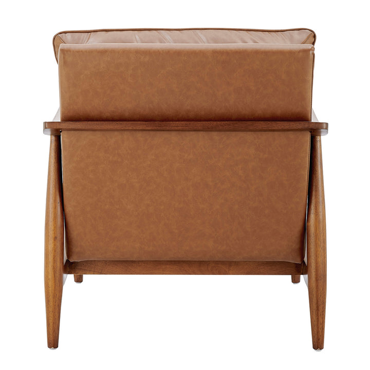 Edmond Faux Leather Accent Arm Chair - Vintage Cider - view 5