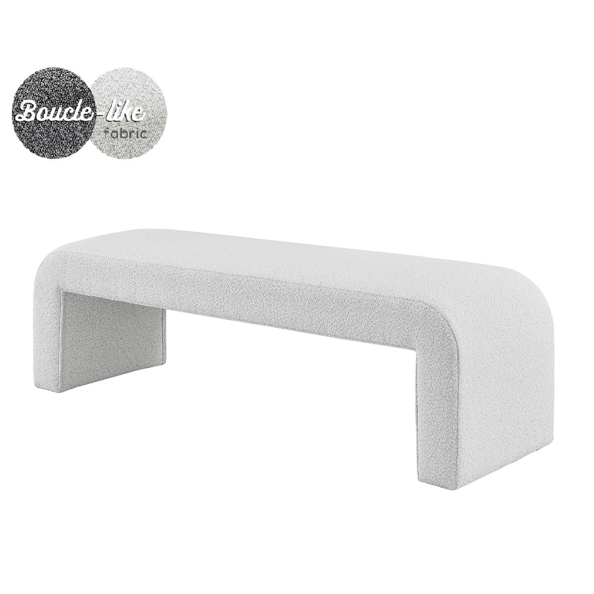 Vioreen Boucle Bench - Boucle Beige
