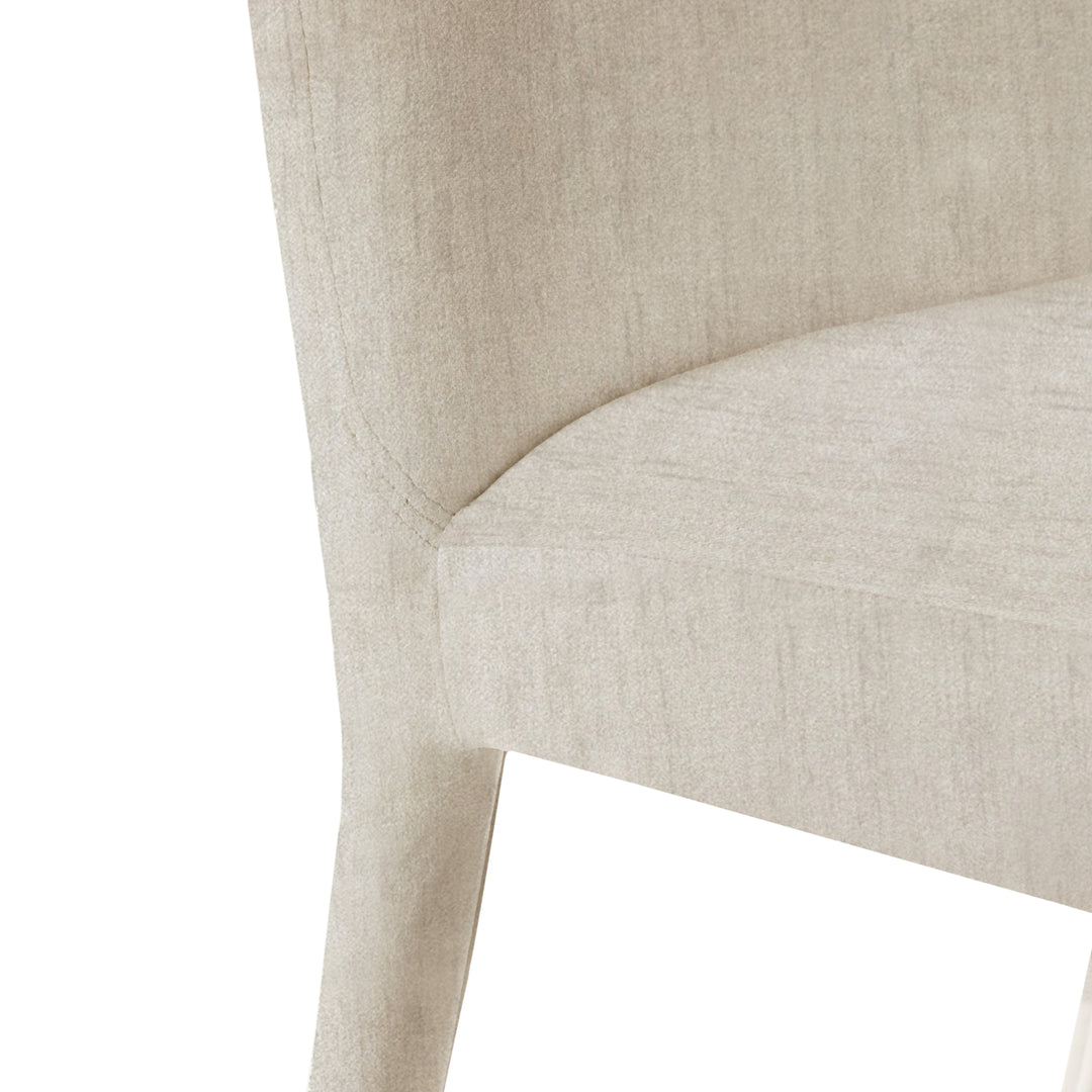 Alder Velvet Dining Side Chair - Zen Cream - view 9