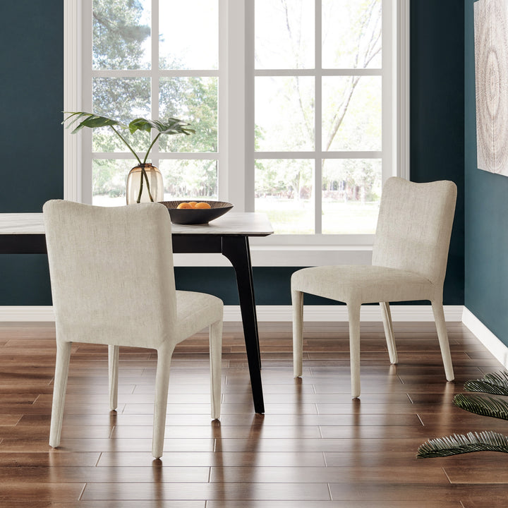Alder Velvet Dining Side Chair - Zen Cream - view 3