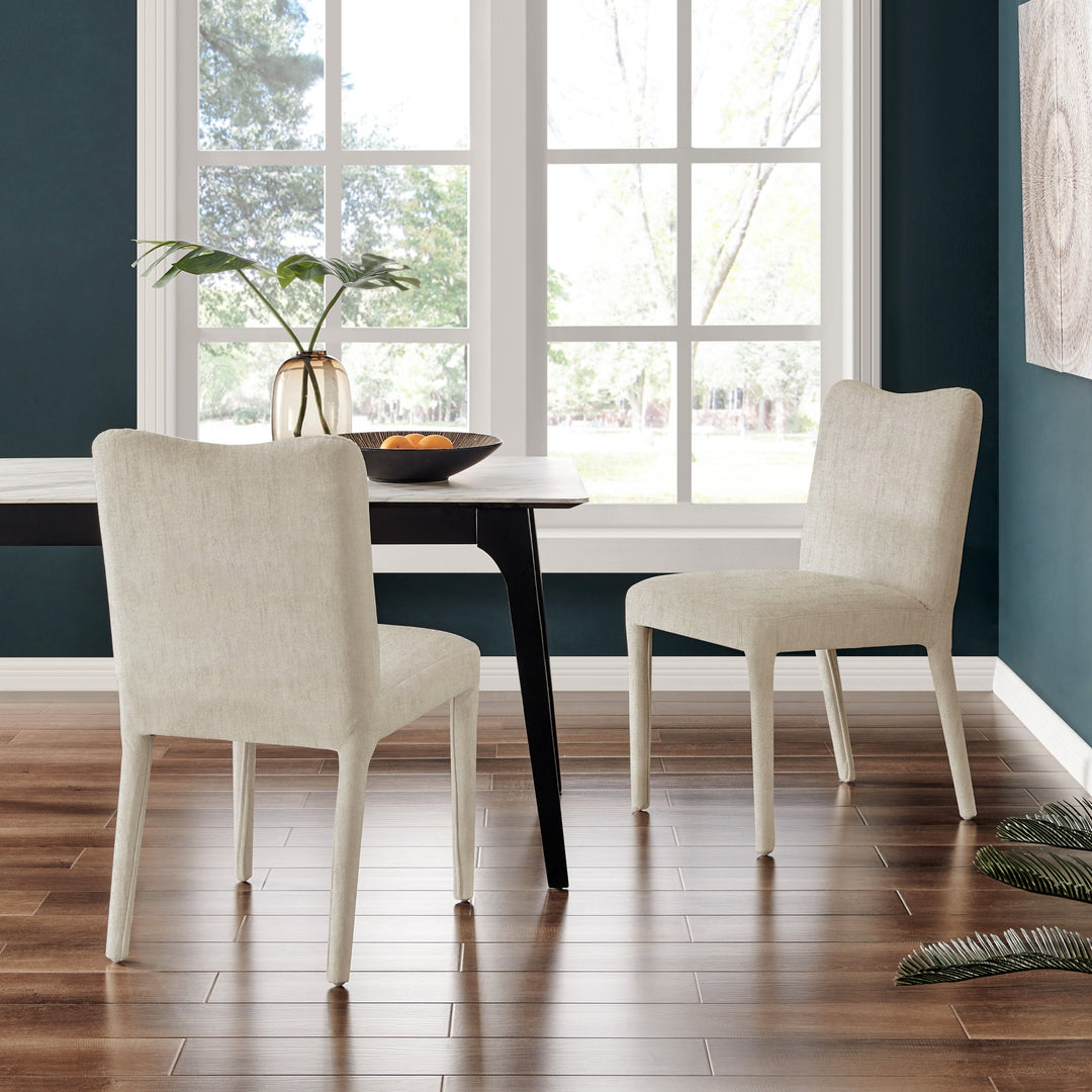 Alder Velvet Dining Side Chair - Zen Cream - view 3