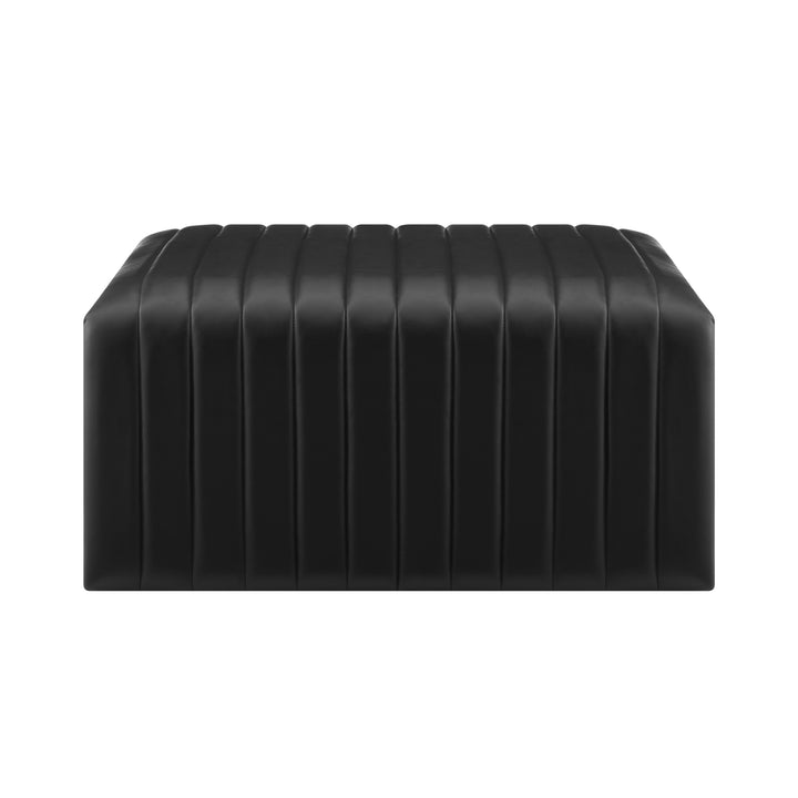 Atkinson Faux Leather Coffee Table/Ottoman - Black - view 4