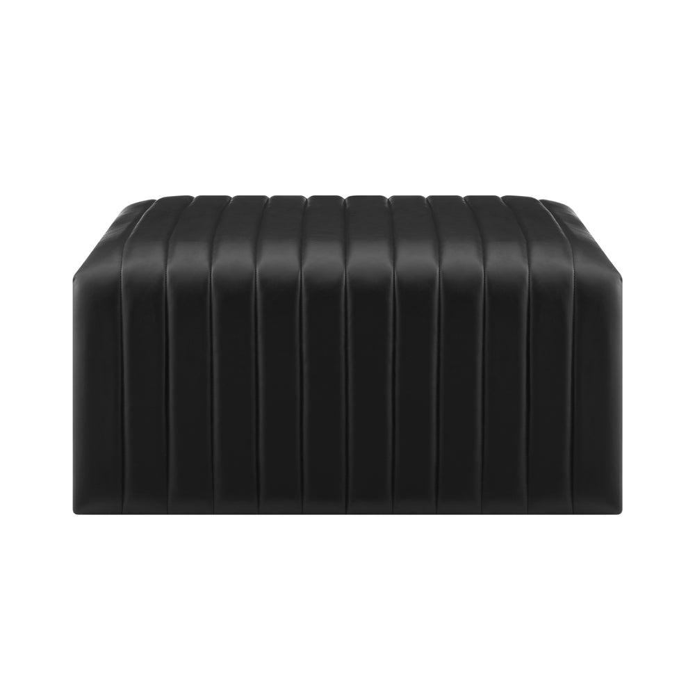 Atkinson Faux Leather Coffee Table/Ottoman - Black - view 4