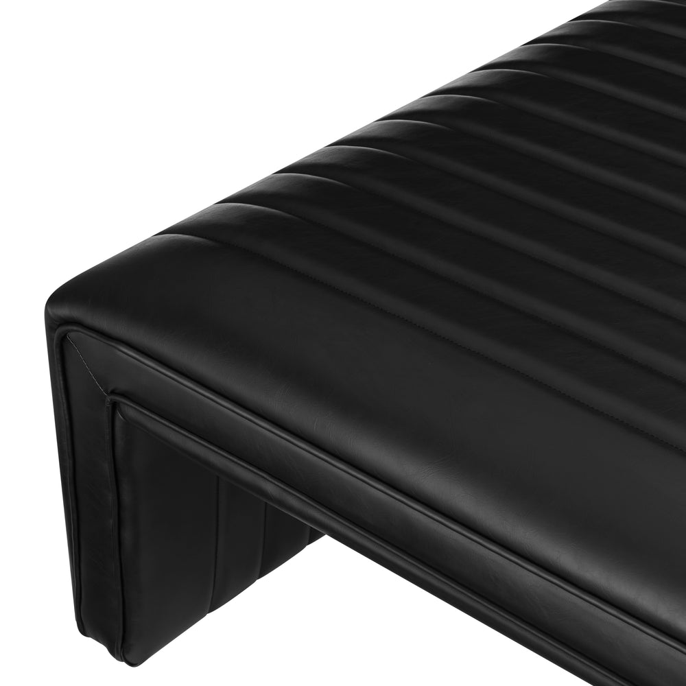 Atkinson Faux Leather Coffee Table/Ottoman - Black - view 7