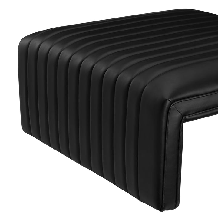 Atkinson Faux Leather Coffee Table/Ottoman - Black - view 6