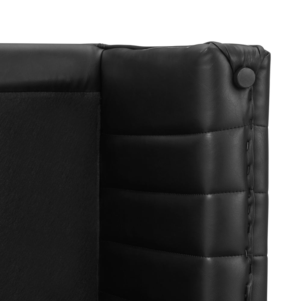 Atkinson Faux Leather Coffee Table/Ottoman - Black - view 9