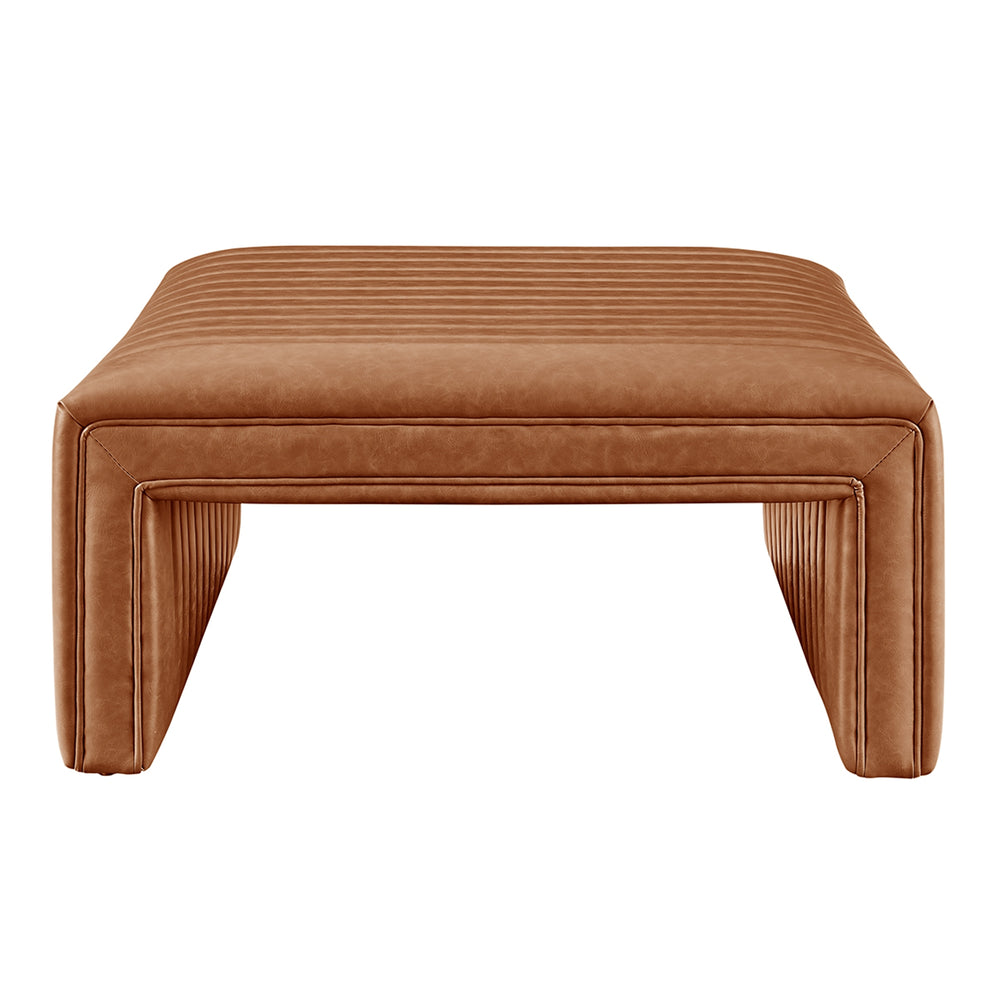 Atkinson Faux Leather Coffee Table/Ottoman - Vintage Cider - view 7