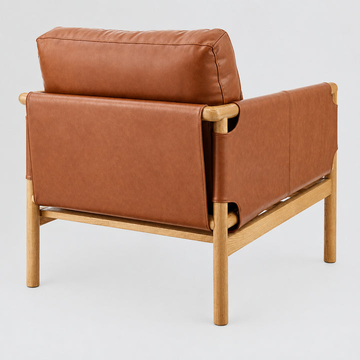 Barclay Faux Leather Accent Arm Chair - Vintage Cider - view 4