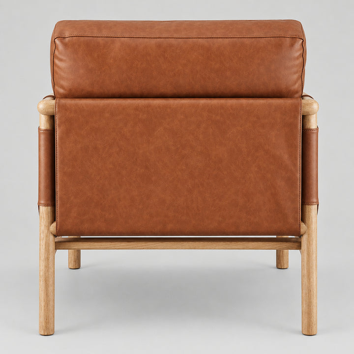 Barclay Faux Leather Accent Arm Chair - Vintage Cider - view 5