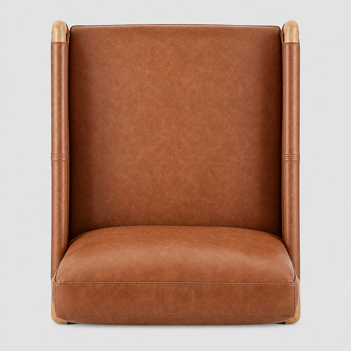 Barclay Faux Leather Accent Arm Chair - Vintage Cider - view 6