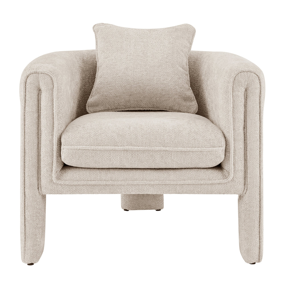 Heidi Chenille Accent Arm Chair - Grenada Cream - view 5