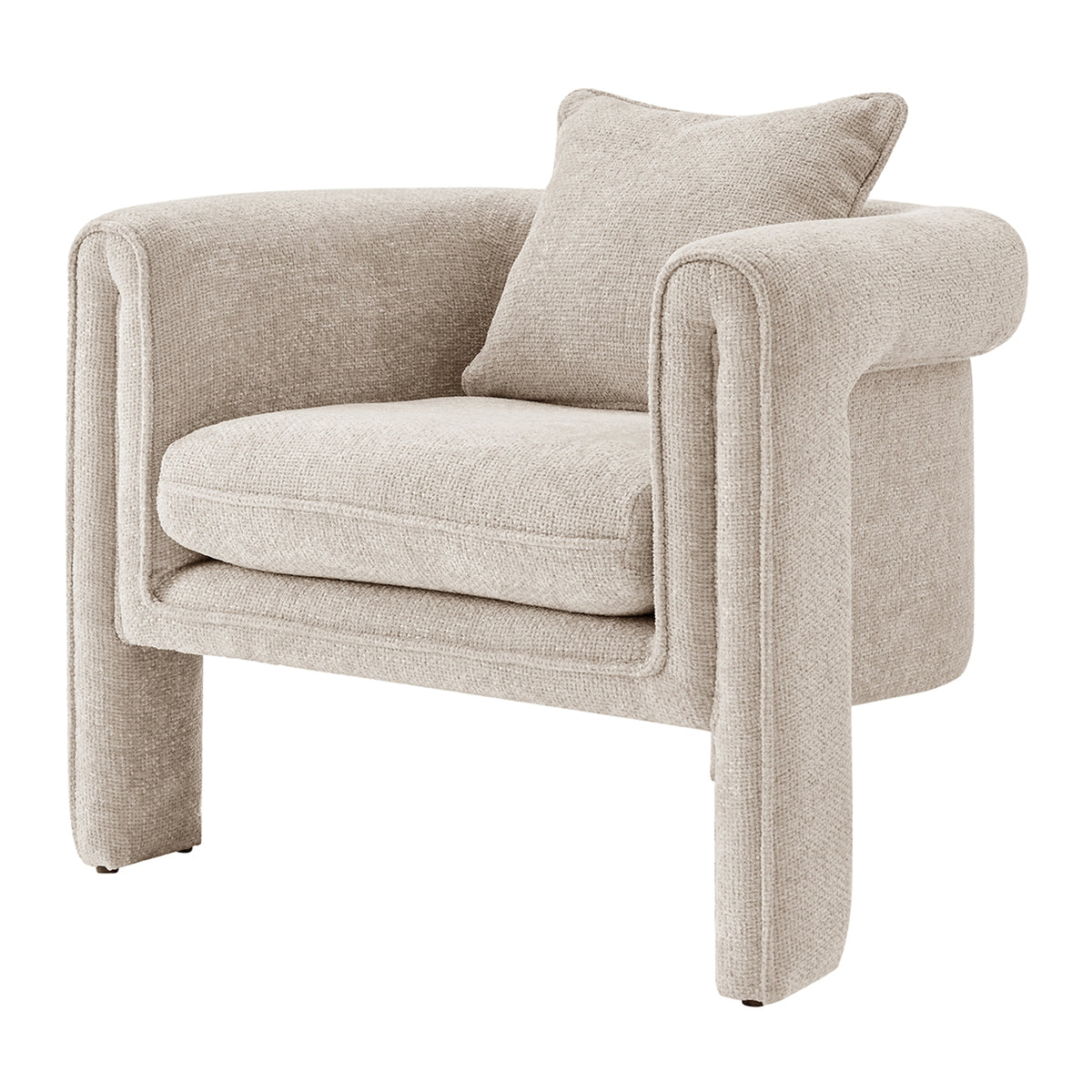 Heidi Chenille Accent Arm Chair - Grenada Cream