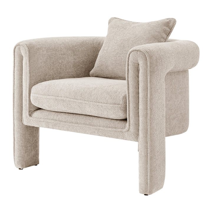 Heidi Chenille Accent Arm Chair - Grenada Cream
