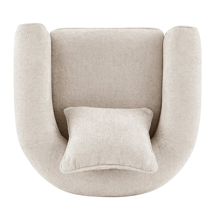 Heidi Chenille Accent Arm Chair - Grenada Cream - view 9