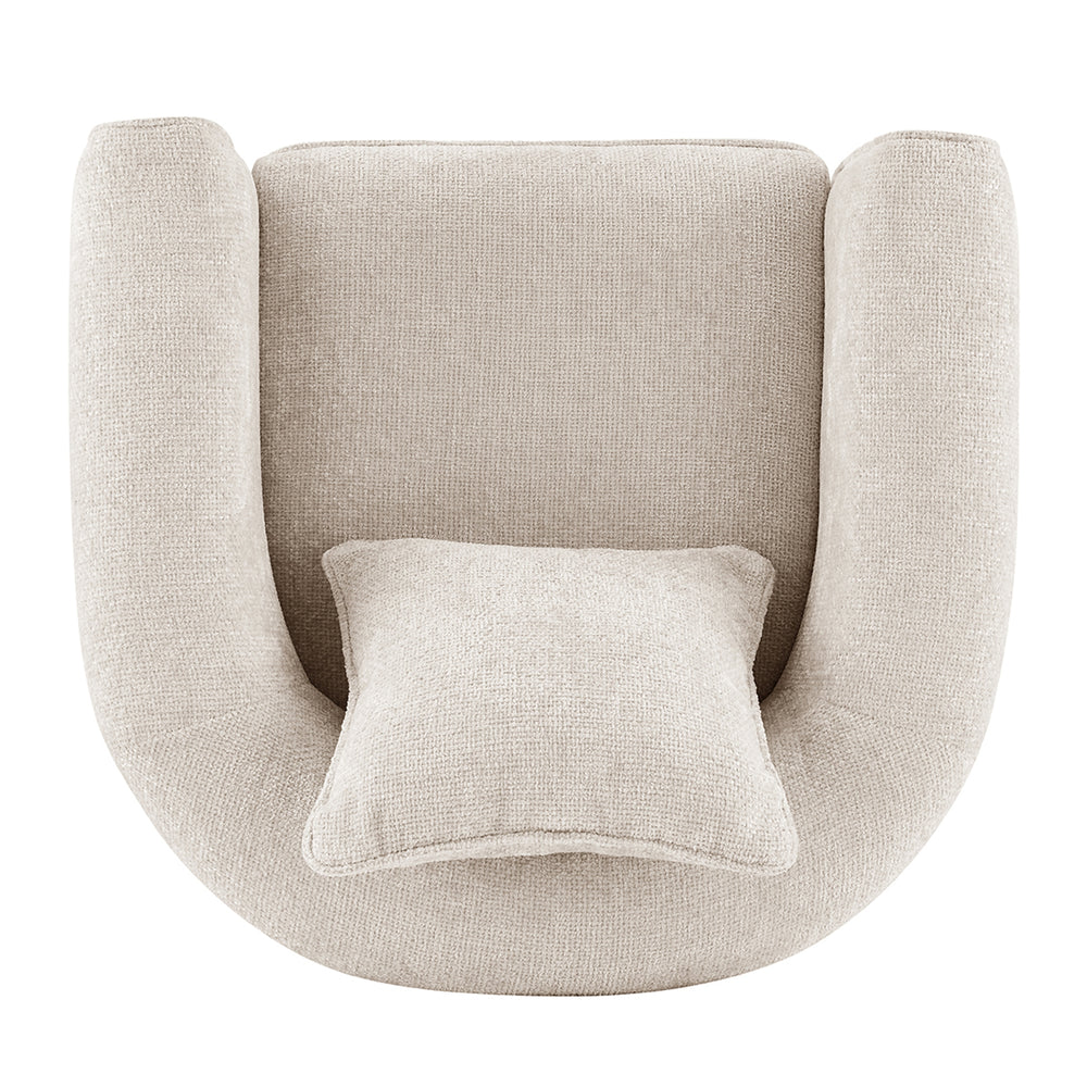 Heidi Chenille Accent Arm Chair - Grenada Cream - view 9