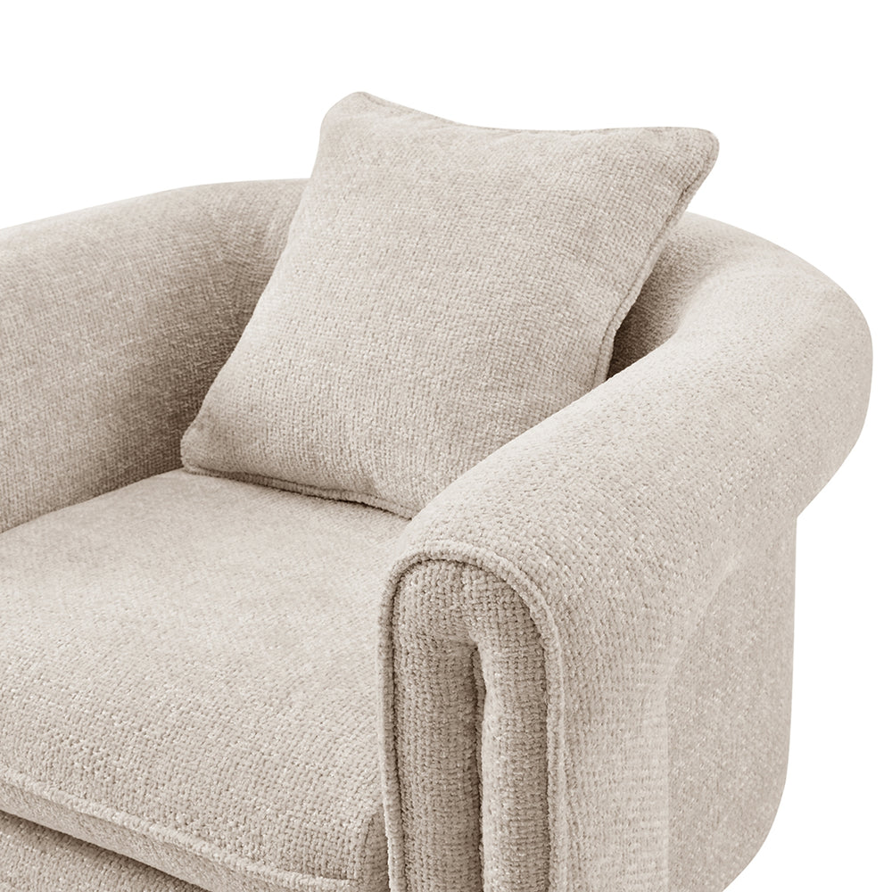 Heidi Chenille Accent Arm Chair - Grenada Cream - view 10