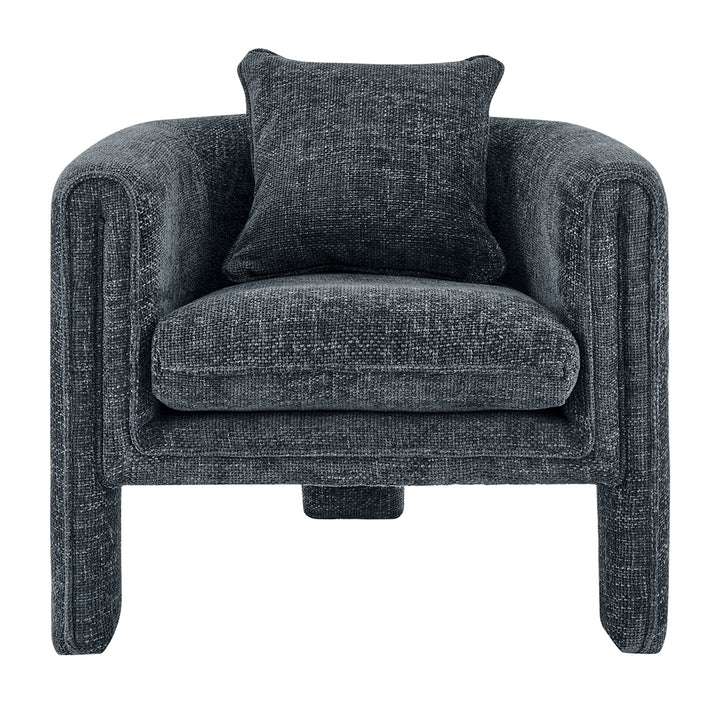 Heidi Chenille Accent Arm Chair - Grenada Charcoal - view 4