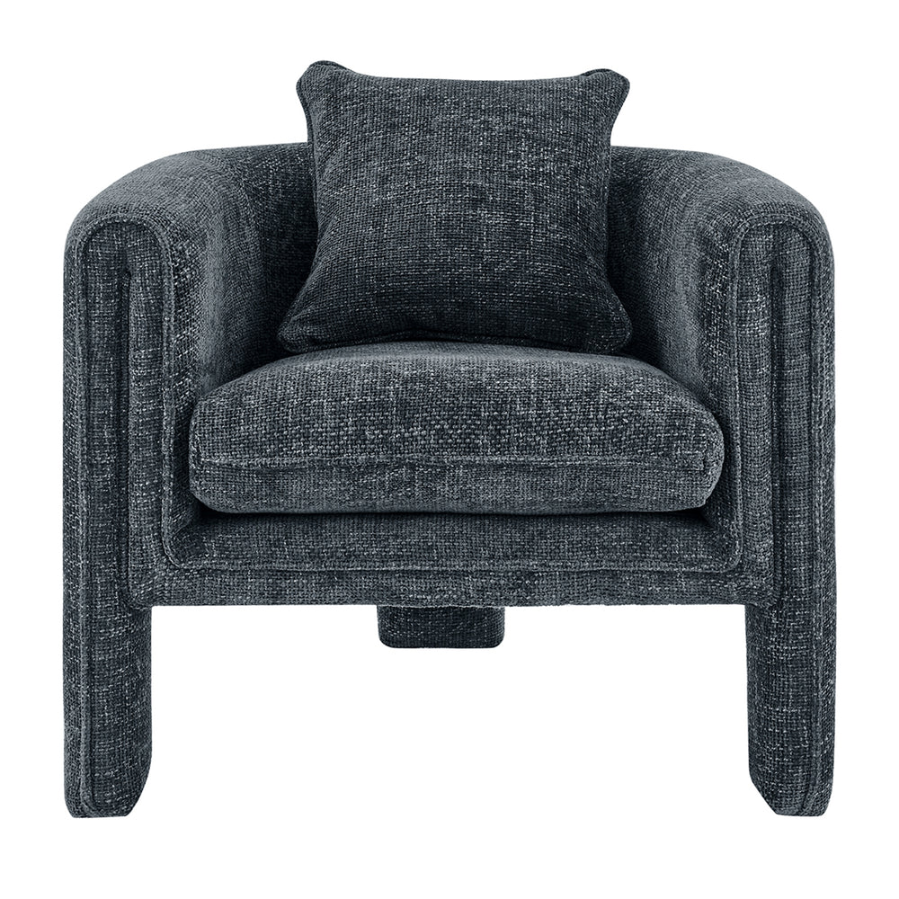 Heidi Chenille Accent Arm Chair - Grenada Charcoal - view 4