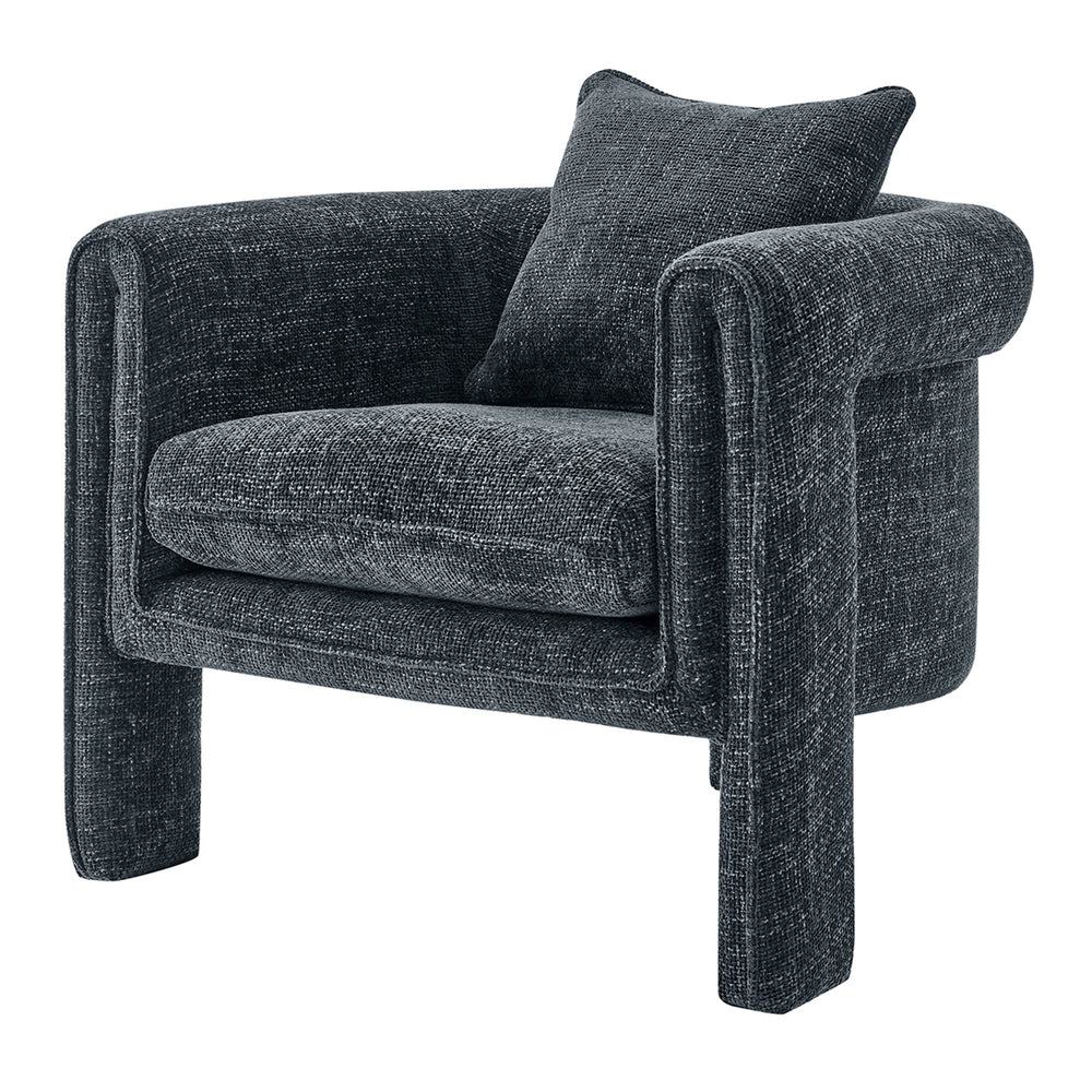 Heidi Chenille Accent Arm Chair - Grenada Charcoal