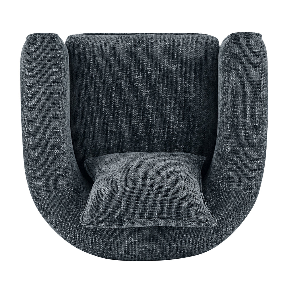 Heidi Chenille Accent Arm Chair - Grenada Charcoal - view 8