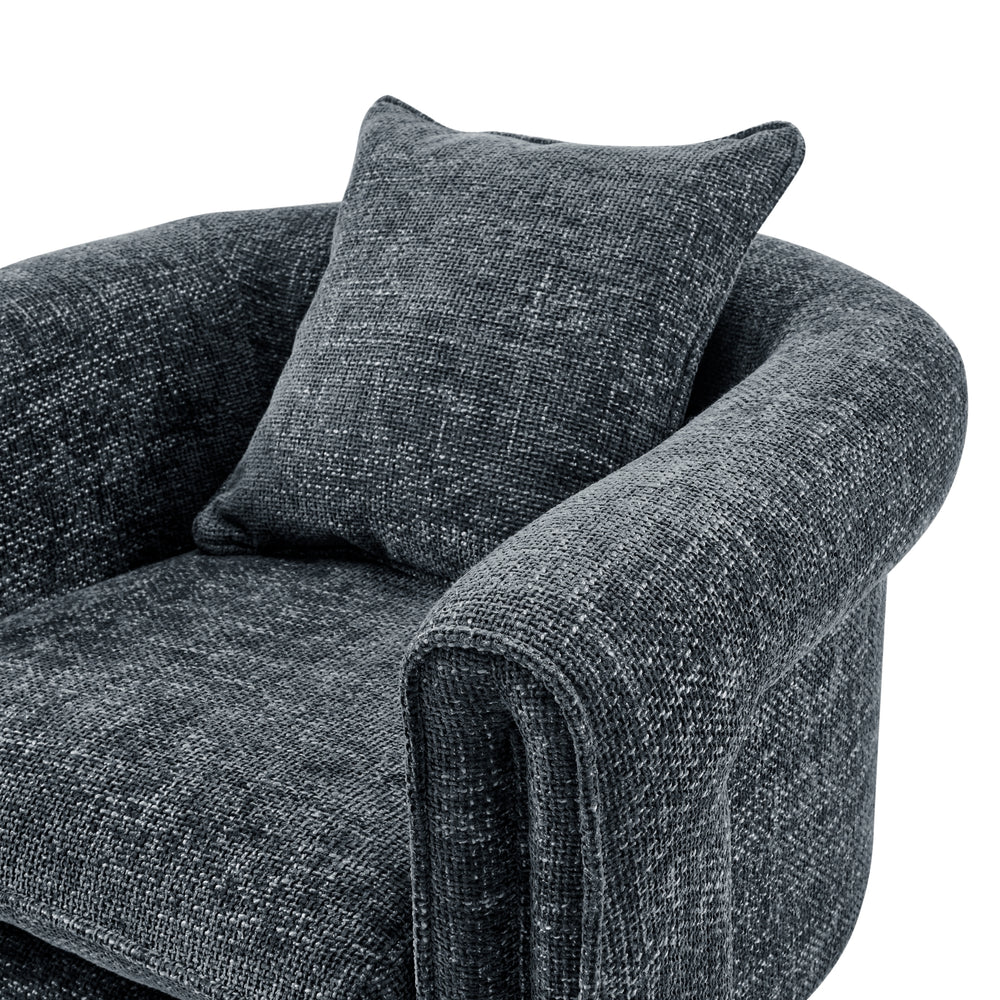Heidi Chenille Accent Arm Chair - Grenada Charcoal - view 9