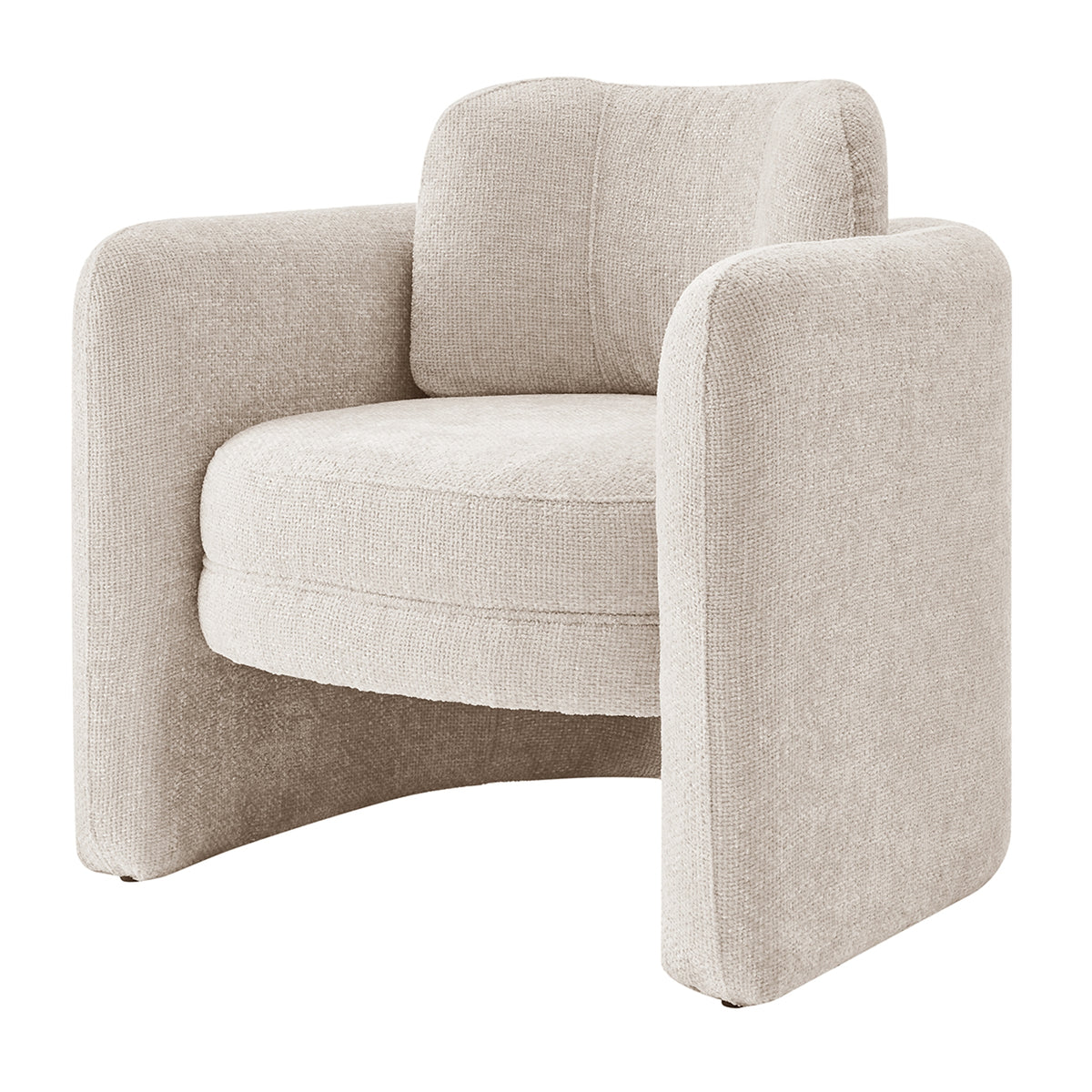 Deryll Chenille Accent Arm Chair - Grenada Cream