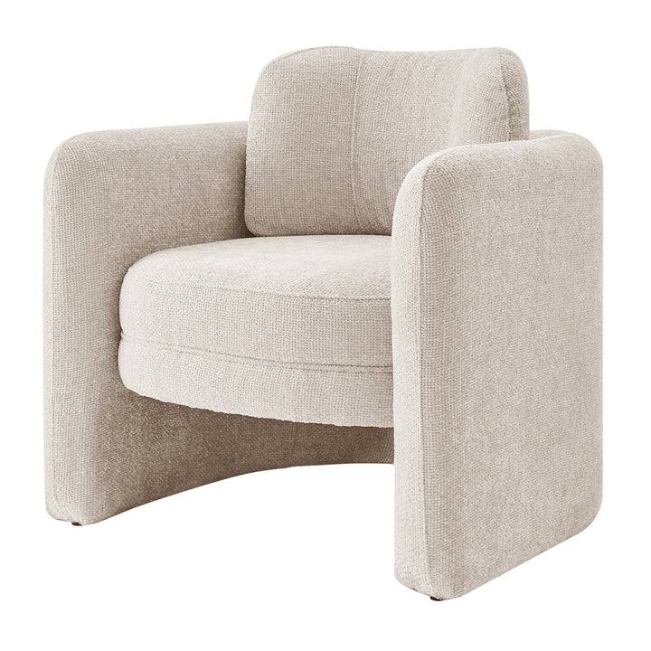 Deryll Chenille Accent Arm Chair - Grenada Cream