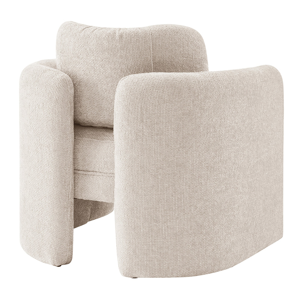 Deryll Chenille Accent Arm Chair - Grenada Cream - view 6