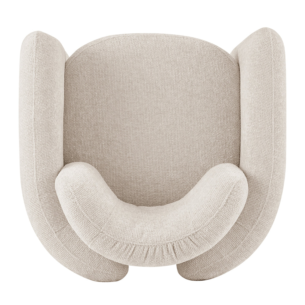 Deryll Chenille Accent Arm Chair - Grenada Cream - view 7