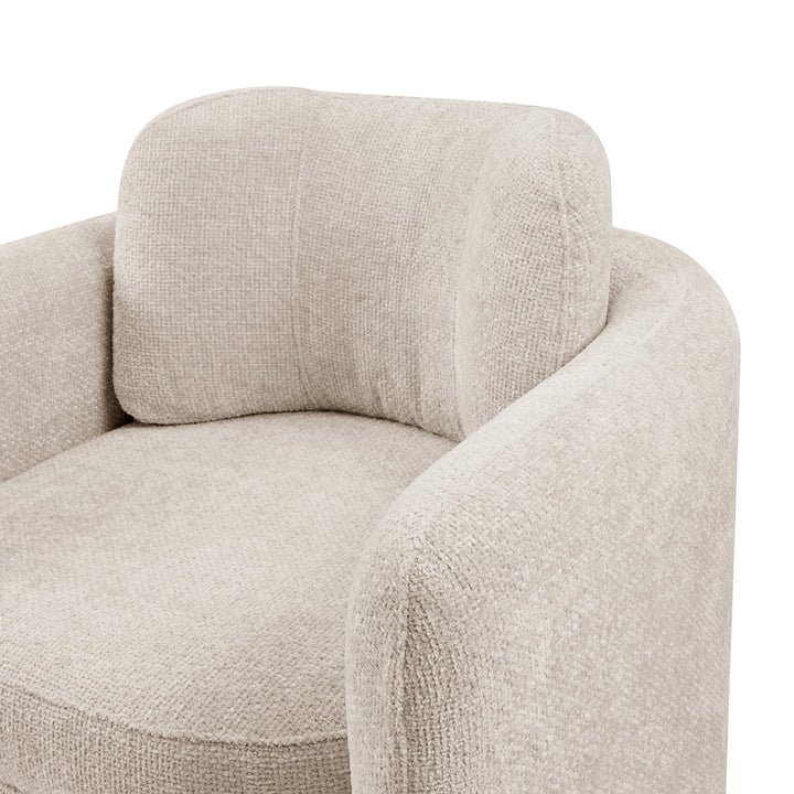 Deryll Chenille Accent Arm Chair - Grenada Cream - view 8
