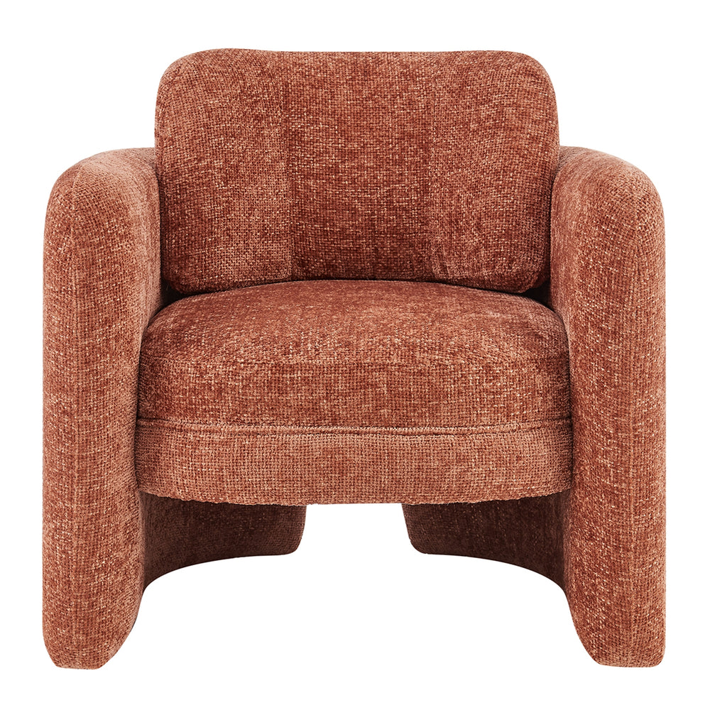 Deryll Chenille Accent Arm Chair - Grenada Terracotta - view 3