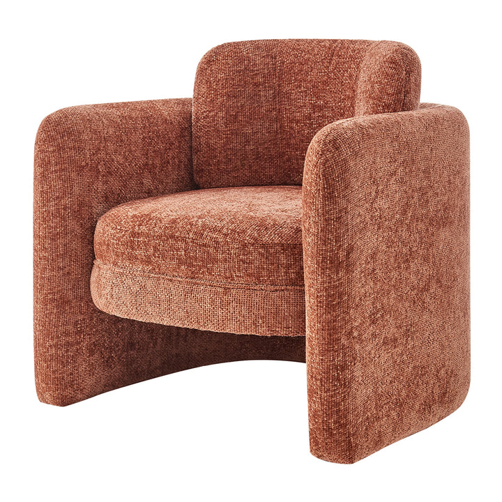 Deryll Chenille Accent Arm Chair - Grenada Terracotta