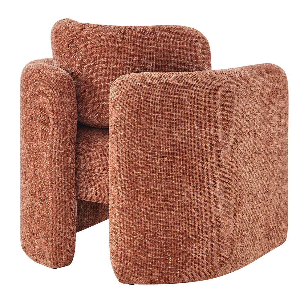 Deryll Chenille Accent Arm Chair - Grenada Terracotta - view 6