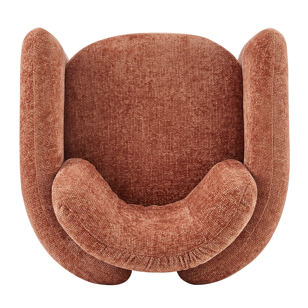Deryll Chenille Accent Arm Chair - Grenada Terracotta - view 7