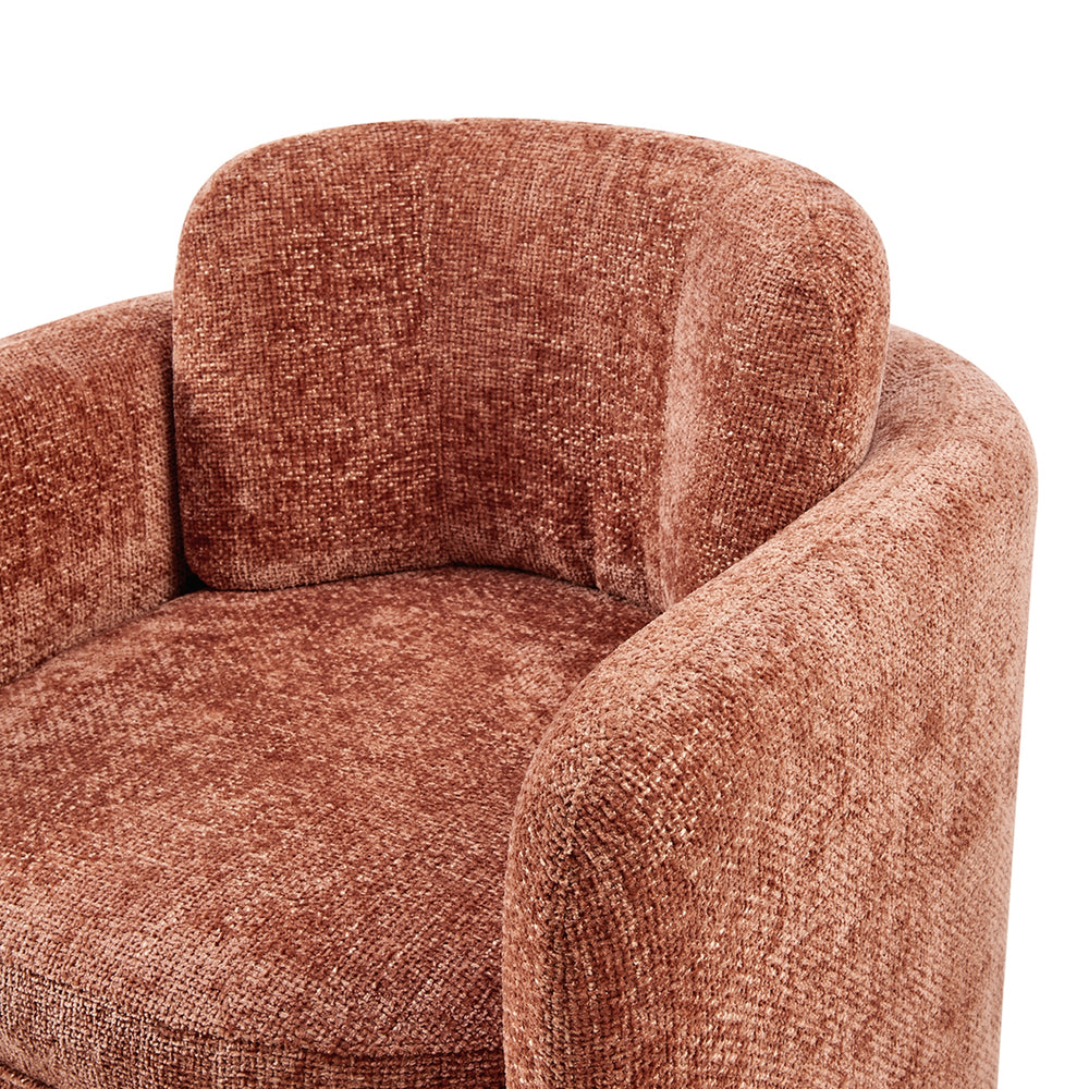 Deryll Chenille Accent Arm Chair - Grenada Terracotta - view 8