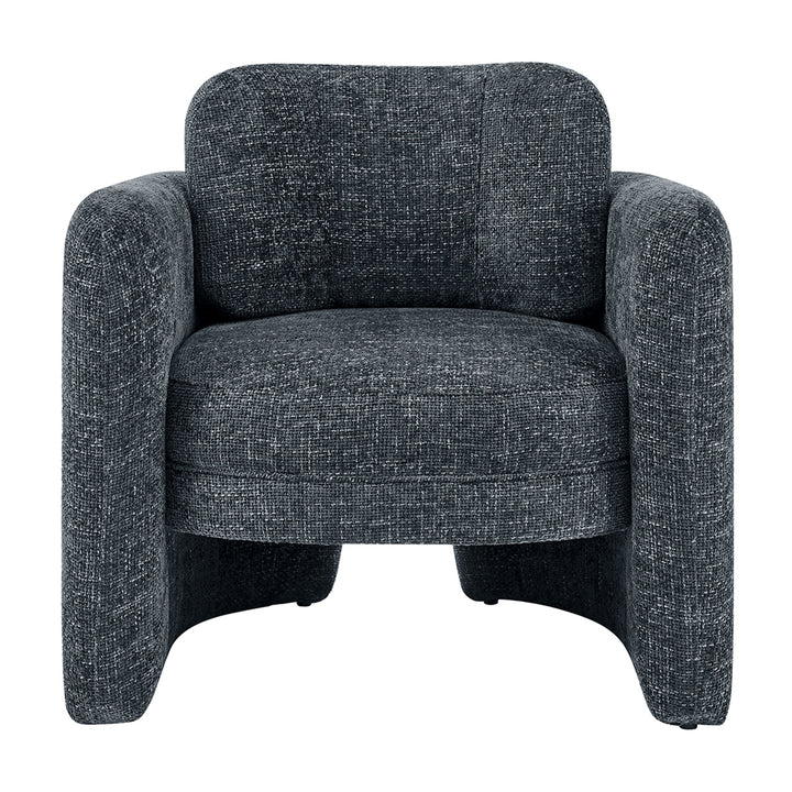 Deryll Chenille Accent Arm Chair - Grenada Charcoal - view 3