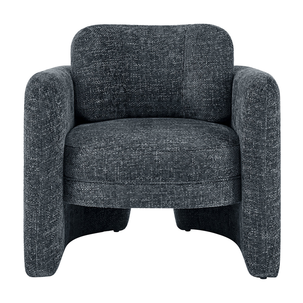 Deryll Chenille Accent Arm Chair - Grenada Charcoal - view 3