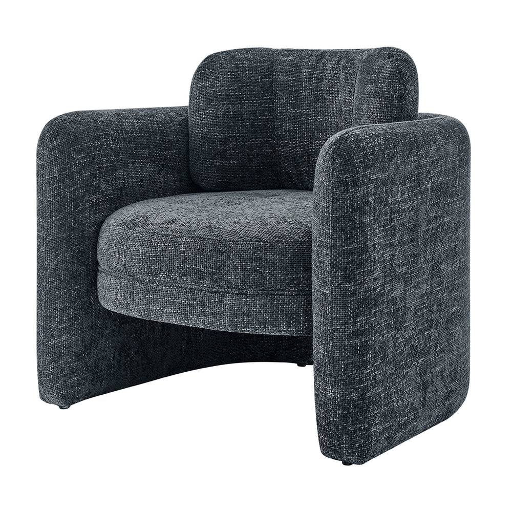 Deryll Chenille Accent Arm Chair - Grenada Charcoal